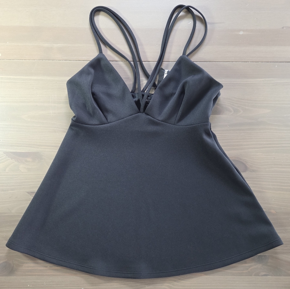 NWT Express Women's Black Strappy Top Size S/P